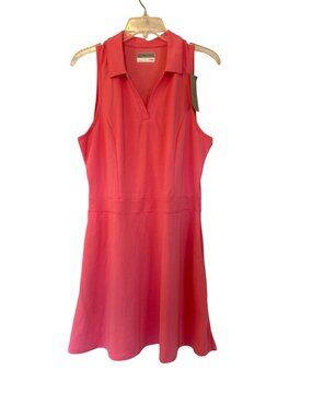 PGA Tour Airflux Pink Sleeveless 50 UPF Mini Dress Skort Large NEW Golf Tennis